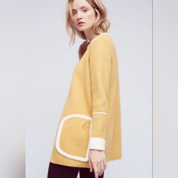 Anthropologie Sandy Piped Sweater Coat - Picture 3 of 12